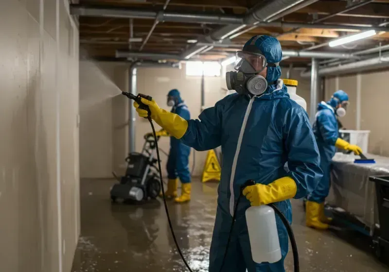 Basement Sanitization and Antimicrobial Treatment process in Fort Loramie, OH